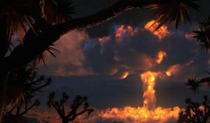 Nuclear bomb with trees