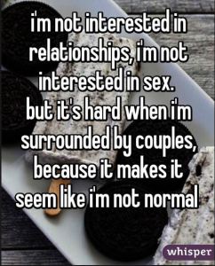 Not interested in sex - hard around couples