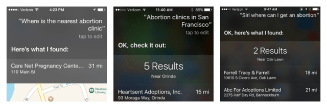 Apple search abortion