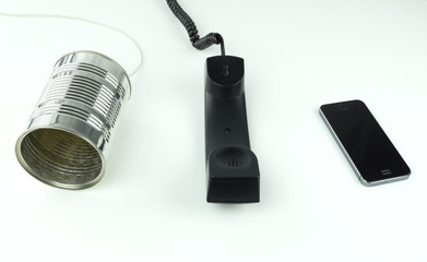 Tin can + cell phone