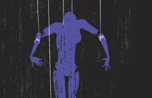 Reproductive coersion puppet