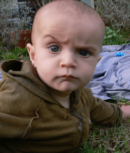 Skeptical baby
